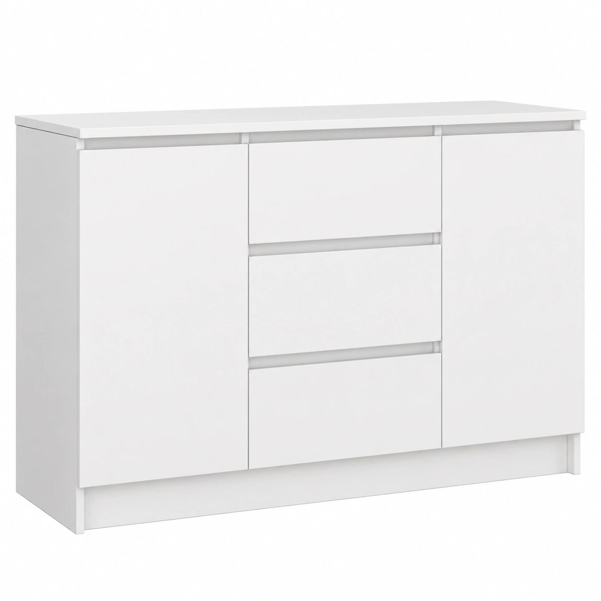 Cassettiera K16 120 cm, 3 Cassetti 2 Ante, Moderna Mobiletto per Soggiorno Sala da Pranzo Camera da Letto, Armadio Cameretta, Pannello laminato da 16