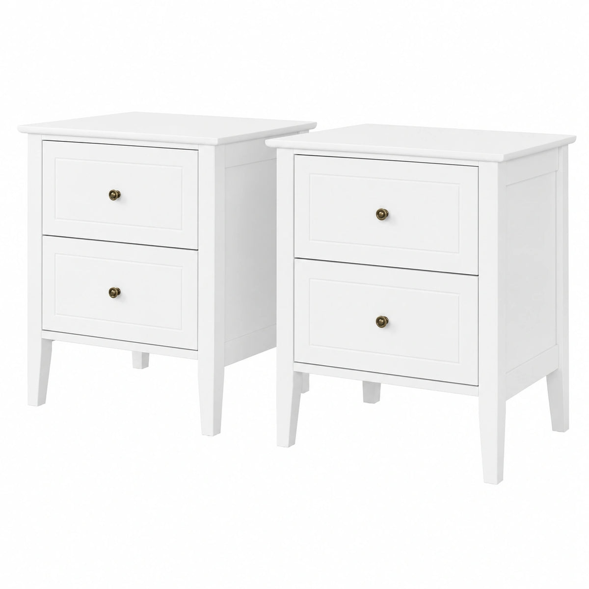 Letto a 2 Cassetti, Comodino 50 × 40 × 55,5cm, Tavolino Laterale Organizzatore da Divano Salotto, Cassettiera Moderno con Cassetti, per Camera