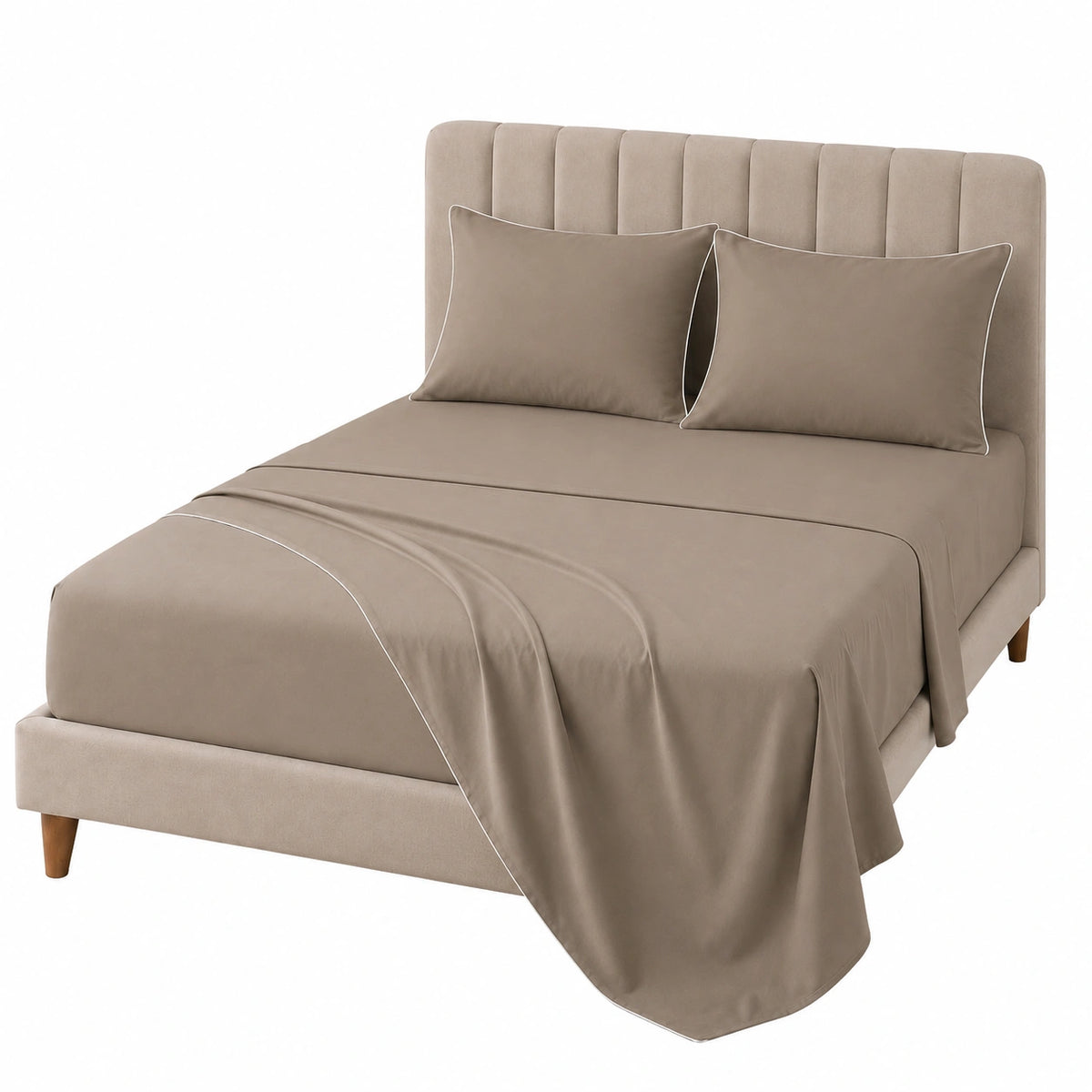 Completo Lenzuola Matrimoniali 100% Cotone in Italy, set Letto Elegante con Profilo Decorativo, Stile Moderno e Fantasia Tinta Unita Disponibile
